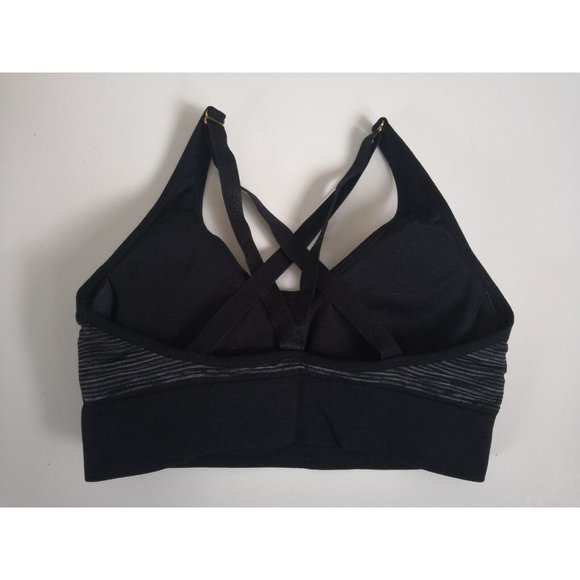 Puma RACER BACK BRA WOMEN'S LIGHT SUPPORT SPORTS BRA BLACK SIZE S - Picture 2 of 4
